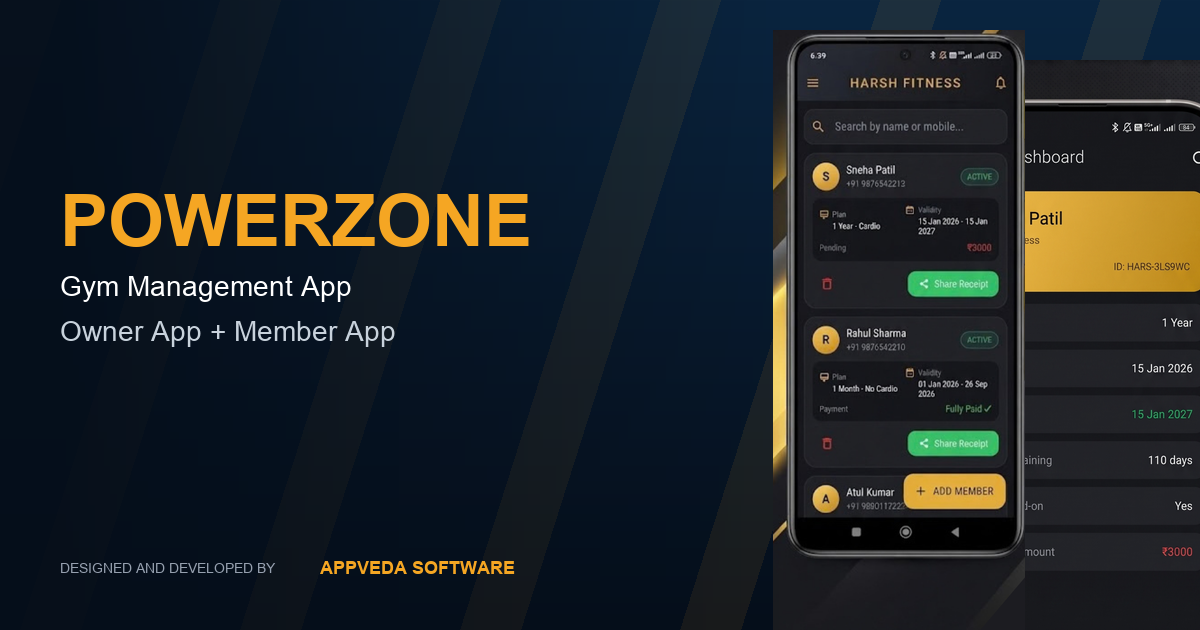 Powerzone Gym Management App Banner