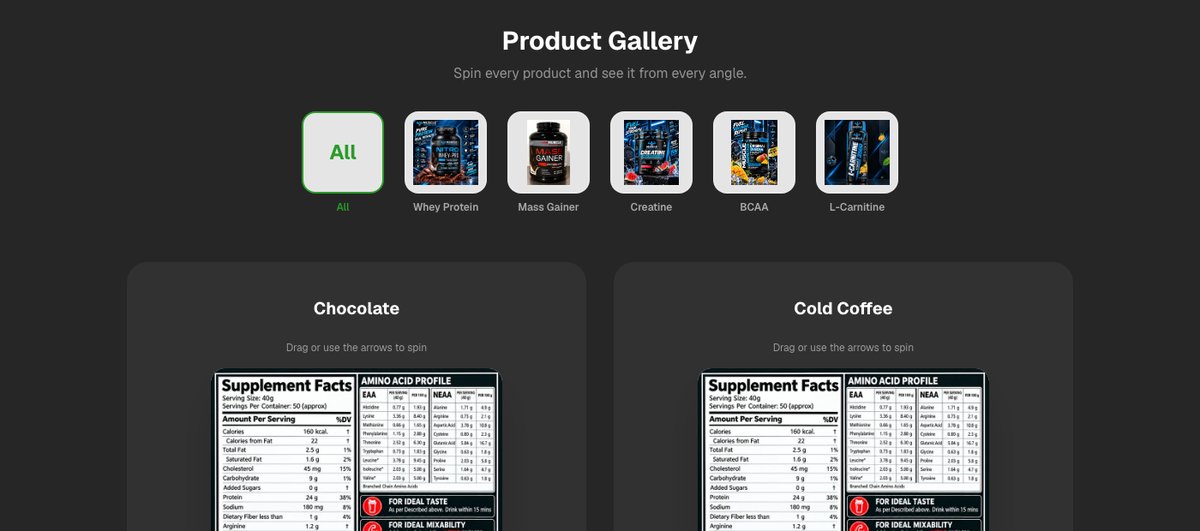Muscle Genetics 360 Product Gallery