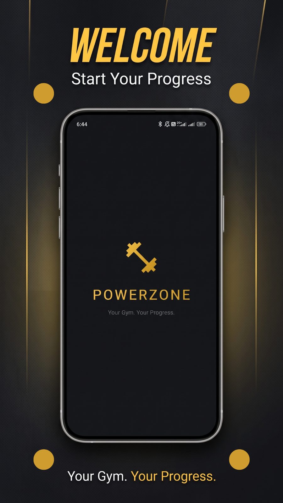 Powerzone Member App Welcome Screen